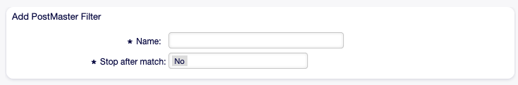 Postmaster Filter Settings - Basic