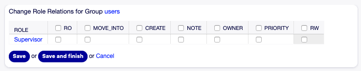 Change Role Relations for Group