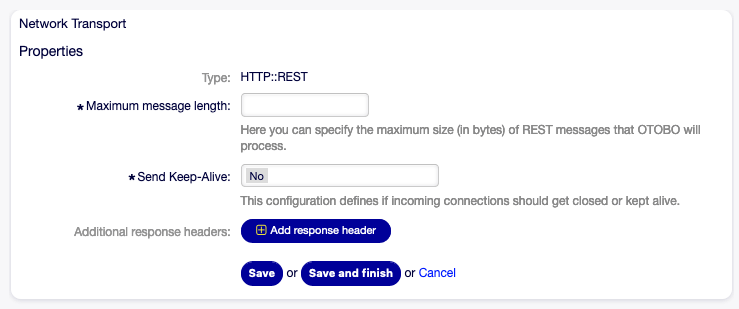 Web Service Settings - OTOBO as Provider - HTTP\:\:REST