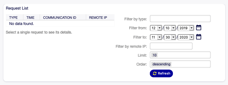 Web Service Debugger Screen