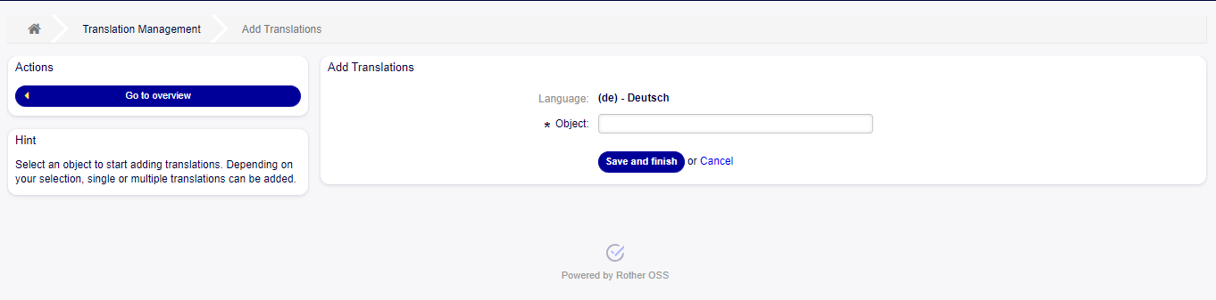 Overview Add Translation