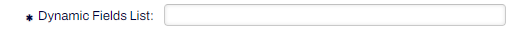 Dynamic Field List
