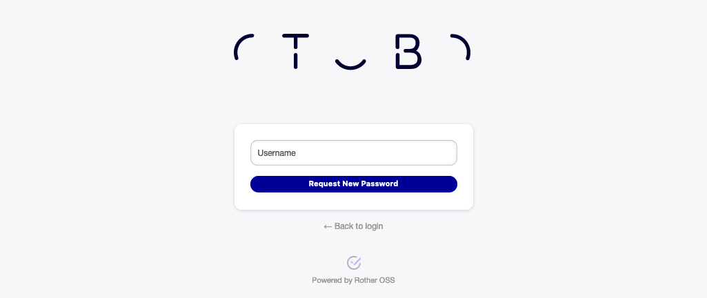 Request New Password Screen