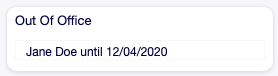Out Of Office Widget